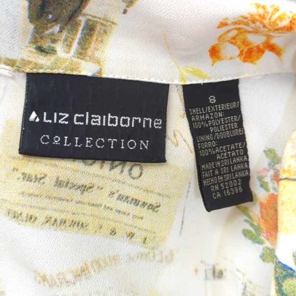 3/$20🌟 Liz Claiborne Collection White Casual Button Down Shirt Size 8 - Picture 5 of 5